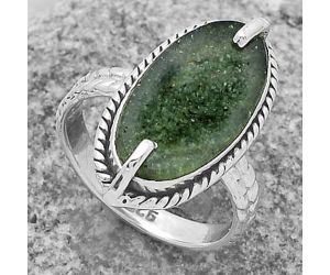 Natural Green Aventurine Ring size-7 SDR172250 R-1635, 9x18 mm
