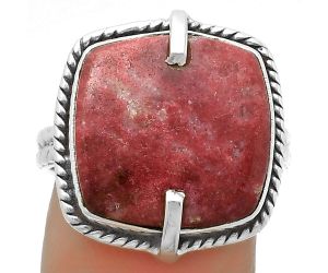 Natural Pink Thulite - Norway Ring size-8.5 SDR172281 R-1635, 15x15 mm