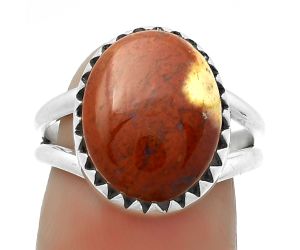 Natural Red Moss Agate Ring size-7 SDR172339 R-1210, 12x15 mm