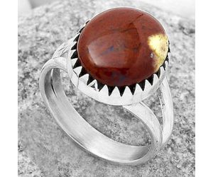 Natural Red Moss Agate Ring size-7 SDR172339 R-1210, 12x15 mm