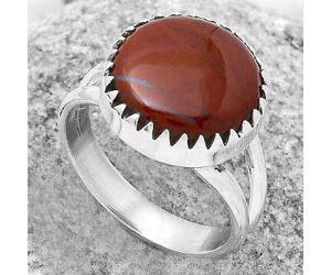 Natural Red Moss Agate Ring size-8 SDR172343 R-1210, 14x14 mm