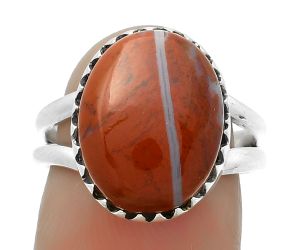Natural Red Moss Agate Ring size-7 SDR172363 R-1210, 12x15 mm