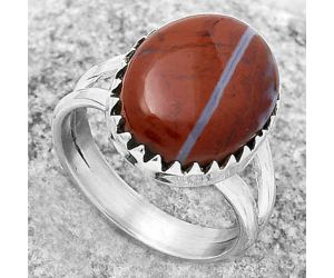 Natural Red Moss Agate Ring size-7 SDR172363 R-1210, 12x15 mm