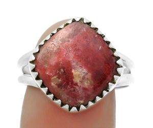 Natural Pink Thulite - Norway Ring size-9 SDR172366 R-1210, 14x14 mm