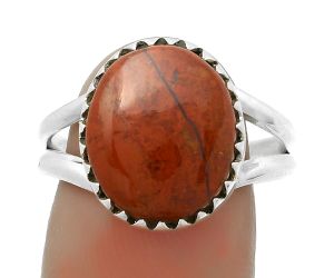 Natural Red Moss Agate Ring size-8.5 SDR172374 R-1210, 12x14 mm