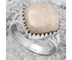 Natural Pink Scolecite Ring size-9 SDR172376 R-1210, 14x14 mm