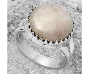 Natural Pink Scolecite Ring size-6.5 SDR172379 R-1210, 14x14 mm