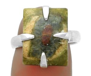 Natural Ruby In Fuchsite Ring size-7.5 SDR172393, 12x16 mm