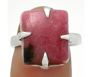 Natural Rhodonite Ring size-8 SDR172415 R-1305, 13x15 mm