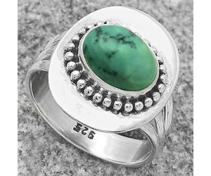 Natural Turquoise Magnesite Ring size-7.5 SDR172431 R-1458, 8x10 mm