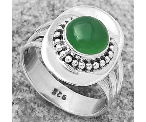 Natural Green Onyx Ring size-7 SDR172442 R-1458, 8x8 mm