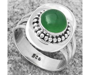 Natural Green Onyx Ring size-7.5 SDR172445 R-1458, 8x8 mm