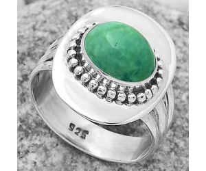 Natural Turquoise Magnesite Ring size-8 SDR172453 R-1458, 8x10 mm