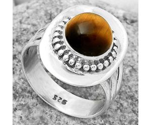 Natural Tiger Eye - Africa Ring size-7.5 SDR172457 R-1458, 9x9 mm