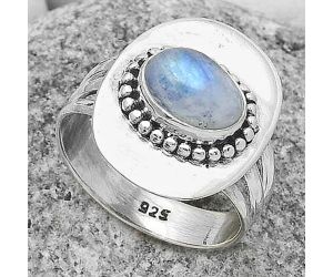 Natural Rainbow Moonstone - India Ring size-8 SDR172468 R-1458, 7x9 mm