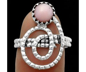 Spiral - Pink Opal - Australia Ring size-7.5 SDR172619 R-1456, 7x7 mm