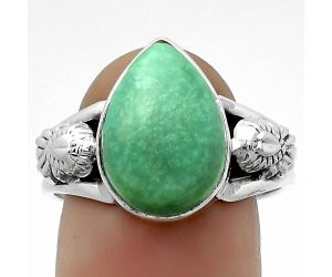 Natural Turquoise Magnesite Ring size-9 SDR172648 R-1261, 10x14 mm