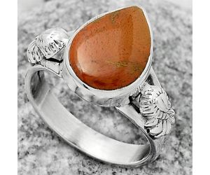 Natural Red Moss Agate Ring size-8 SDR172650 R-1261, 10x14 mm