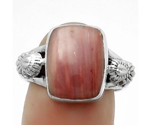 Natural Pink Tulip Quartz Ring size-8 SDR172660 R-1261, 10x13 mm