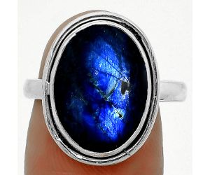 Blue Fire Labradorite - Madagascar Ring size-8 SDR172972 R-1156, 11x15 mm