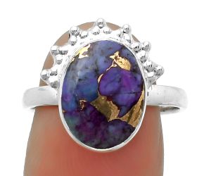 Copper Purple Turquoise - Arizona Ring size-8.5 SDR173248 R-1095, 10x13 mm