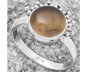 Natural Peach Moonstone Ring size-8.5 SDR173257 R-1095, 10x10 mm