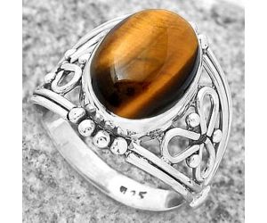 Natural Tiger Eye - Africa Ring size-8 SDR173318 R-1379, 10x14 mm