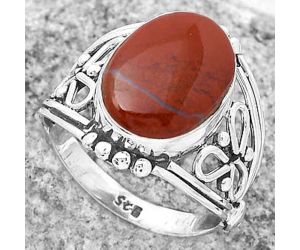 Natural Red Moss Agate Ring size-9 SDR173323 R-1379, 11x15 mm