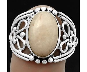 Natural Pink Scolecite Ring size-8.5 SDR173337 R-1379, 10x14 mm