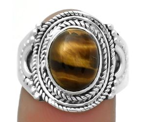 Natural Tiger Eye - Africa Ring size-9 SDR173384 R-1570, 9x11 mm