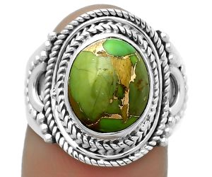 Copper Green Turquoise - Arizona Ring size-8 SDR173405 R-1570, 9x12 mm