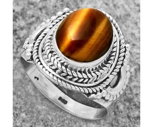Natural Tiger Eye - Africa Ring size-7.5 SDR173414 R-1570, 9x11 mm