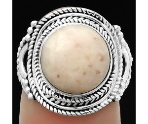 Natural Pink Scolecite Ring size-7 SDR173421 R-1570, 11x11 mm