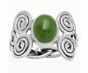 Spiral - Nephrite Jade - Canada Ring size-9 SDR173643 R-1658, 8x10 mm