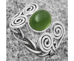 Spiral - Nephrite Jade - Canada Ring size-9 SDR173643 R-1658, 8x10 mm