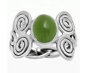Spiral - Nephrite Jade - Canada Ring size-8 SDR173649 R-1658, 8x10 mm