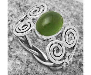 Spiral - Nephrite Jade - Canada Ring size-8 SDR173649 R-1658, 8x10 mm