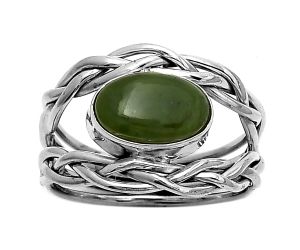Natural Chrome Chalcedony Ring size-9 SDR173793 R-1134, 7x11 mm