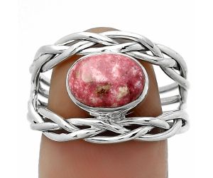 Natural Pink Thulite - Norway Ring size-9 SDR173801 R-1134, 7x10 mm