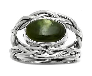 Natural Chrome Chalcedony Ring size-7 SDR173815 R-1134, 7x11 mm