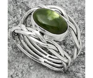 Natural Chrome Chalcedony Ring size-7 SDR173815 R-1134, 7x11 mm