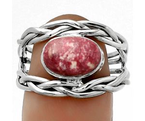 Natural Pink Thulite - Norway Ring size-8 SDR173824 R-1134, 7x11 mm