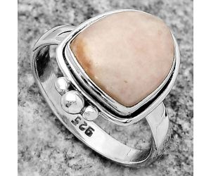 Natural Pink Scolecite Ring size-8 SDR173873 R-1495, 11x12 mm