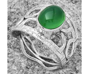 Natural Green Onyx Ring size-8 SDR174017 R-1133, 8x10 mm