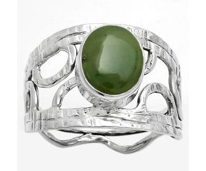 Natural Chrome Chalcedony Ring size-8.5 SDR174035 R-1133, 8x10 mm