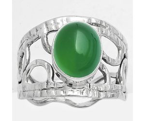 Natural Green Onyx Ring size-7 SDR174036 R-1133, 8x10 mm