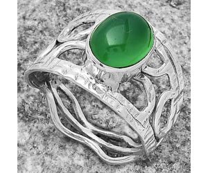 Natural Green Onyx Ring size-8.5 SDR174040 R-1133, 8x10 mm