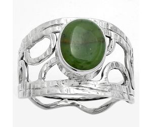 Natural Chrome Chalcedony Ring size-9 SDR174053 R-1133, 8x10 mm