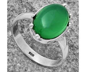 Natural Green Onyx Ring size-9 SDR174100 R-1506, 10x14 mm