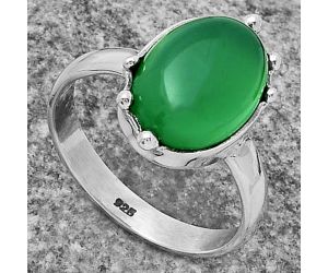 Natural Green Onyx Ring size-8 SDR174109 R-1506, 10x14 mm